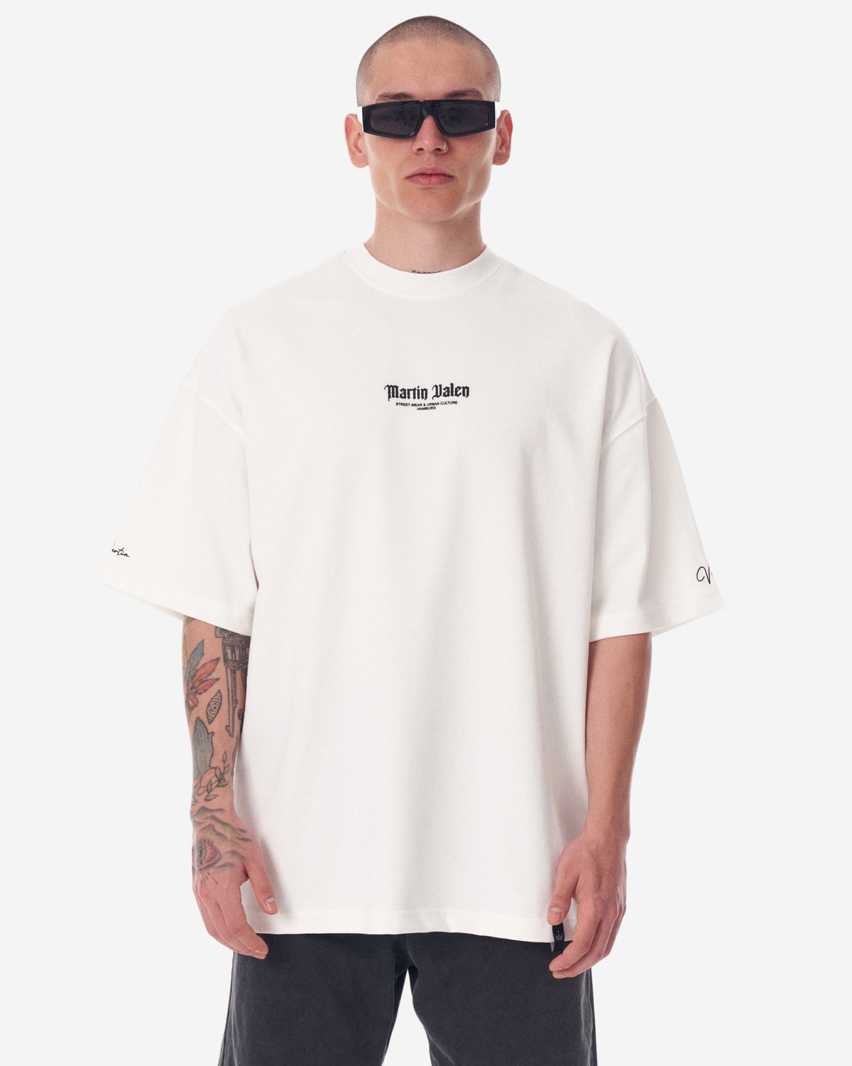 Groß Martin Valen 3D-Druck Weißes T-Shirt für Arme und Brust