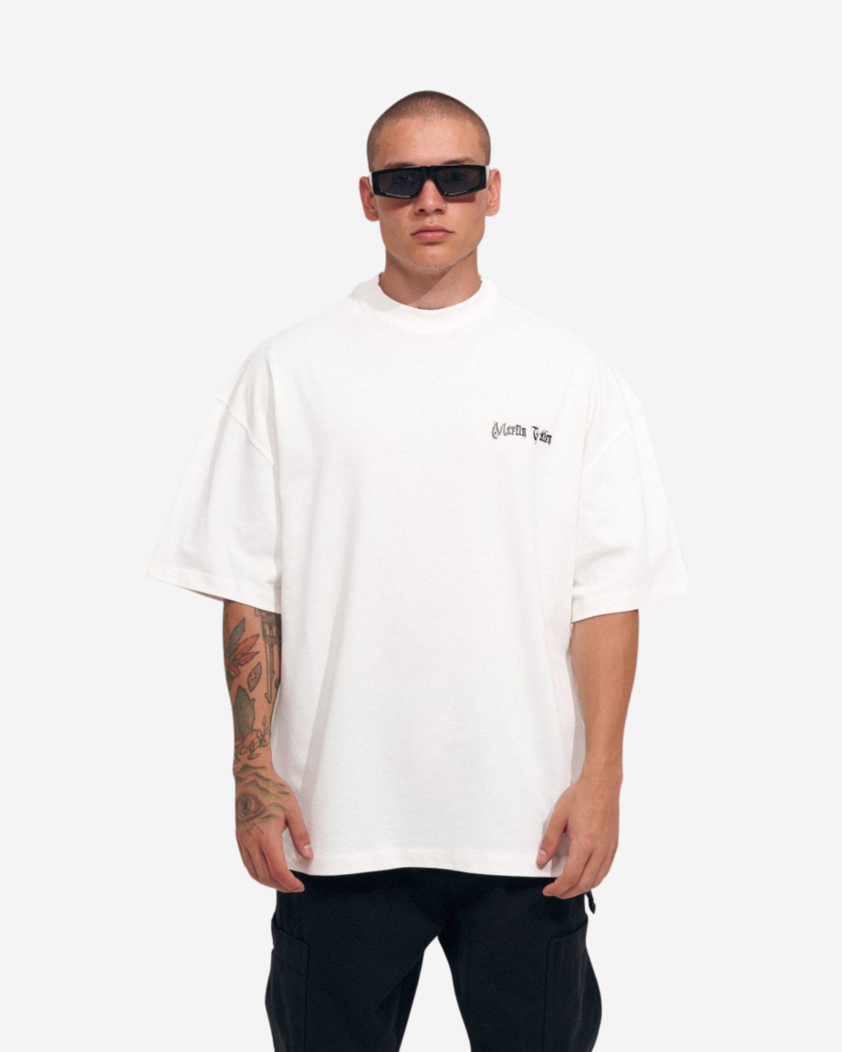 Groß Martin Valen Weiß Siebdruck Heavy Tee