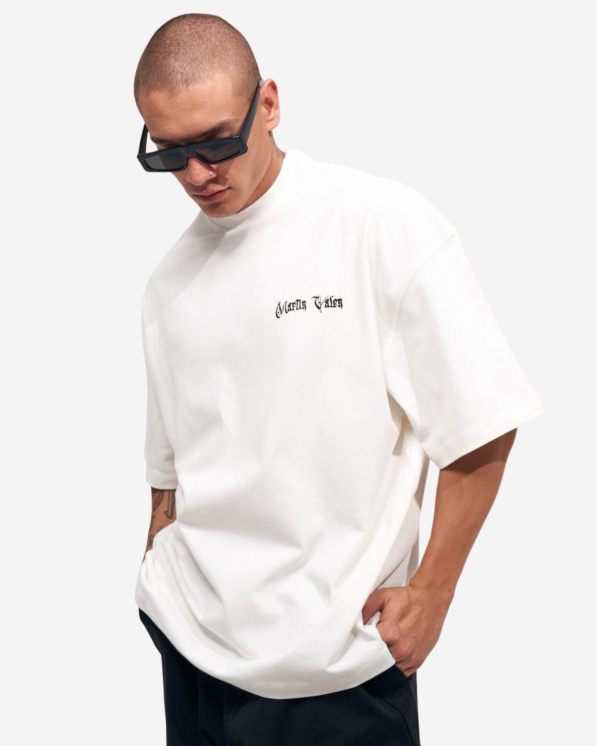 Groß Martin Valen Weiß Siebdruck Heavy Tee
