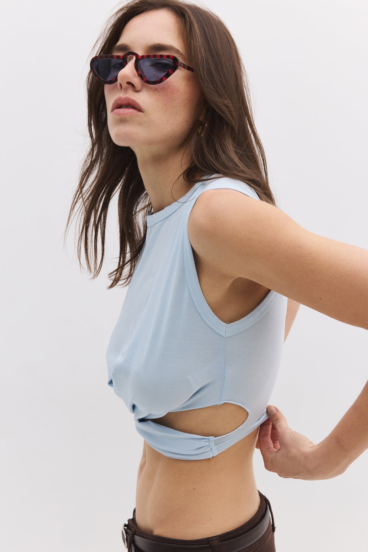 Crop-Top mit Raffungen