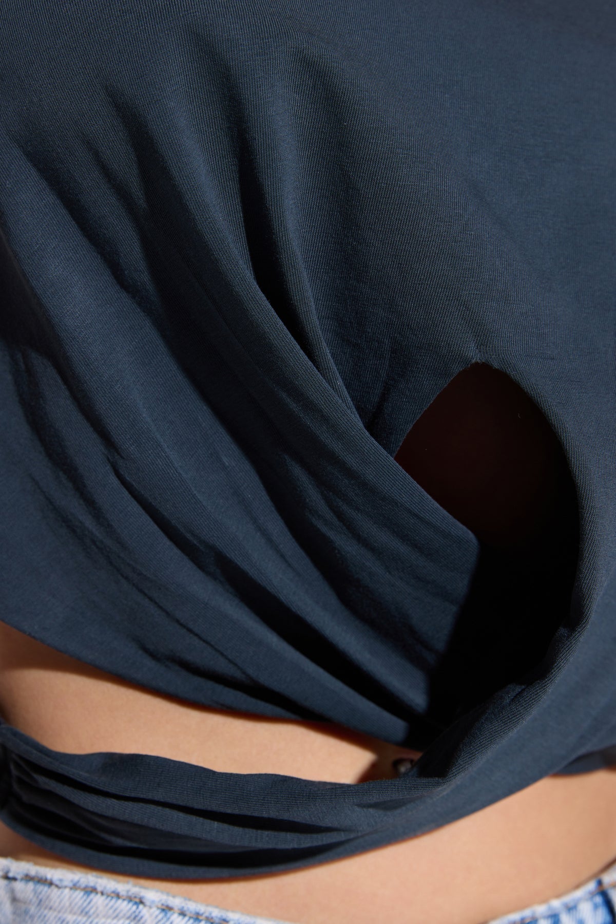 Crop-Bluse mit Raffdetails