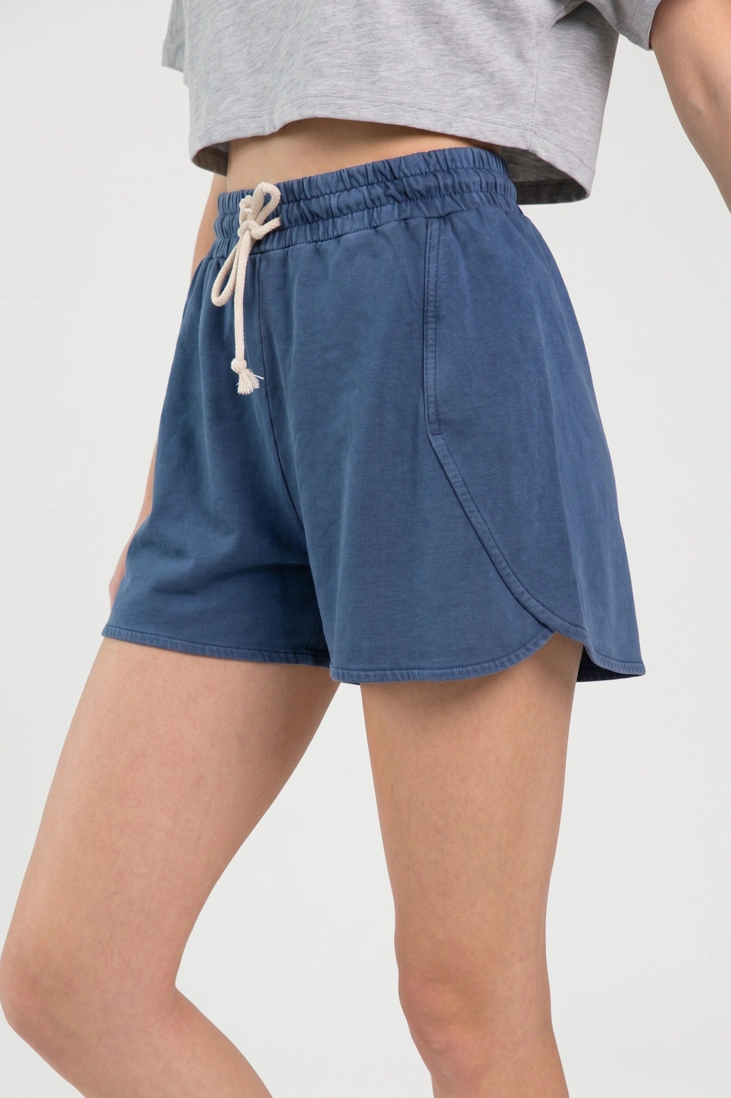 Baumwoll-Shorts mit Kordelzug