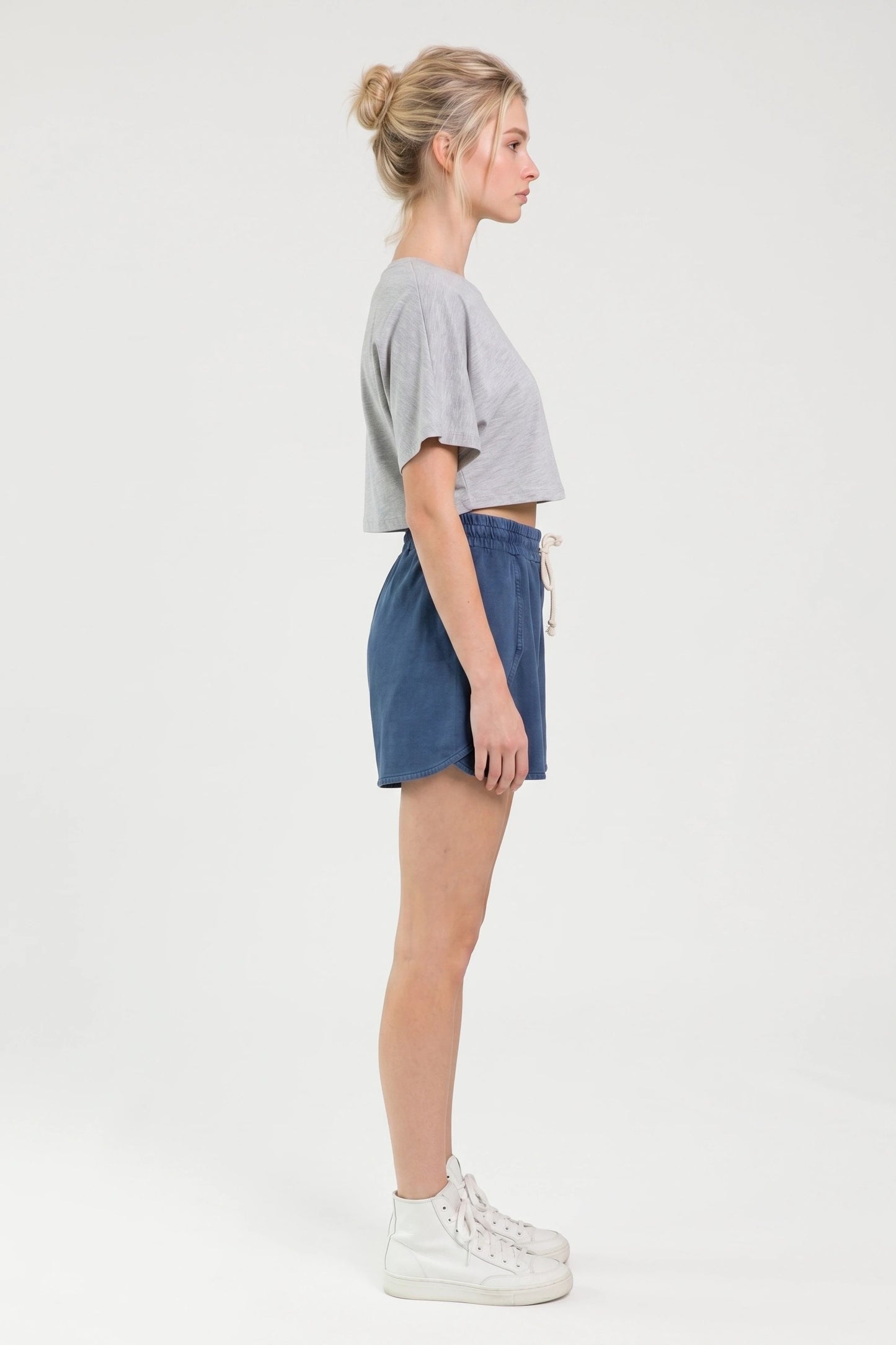 Baumwoll-Shorts mit Kordelzug