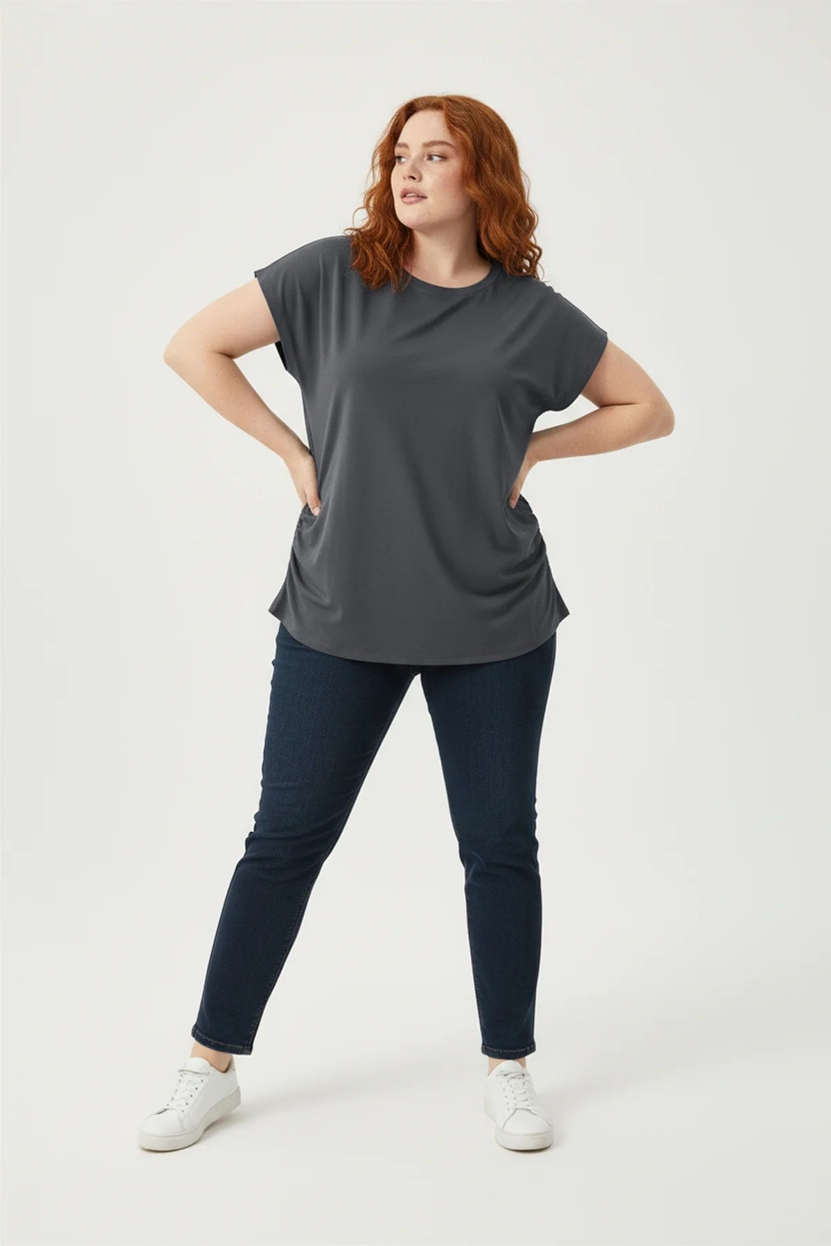 Gerafftes T-Shirt