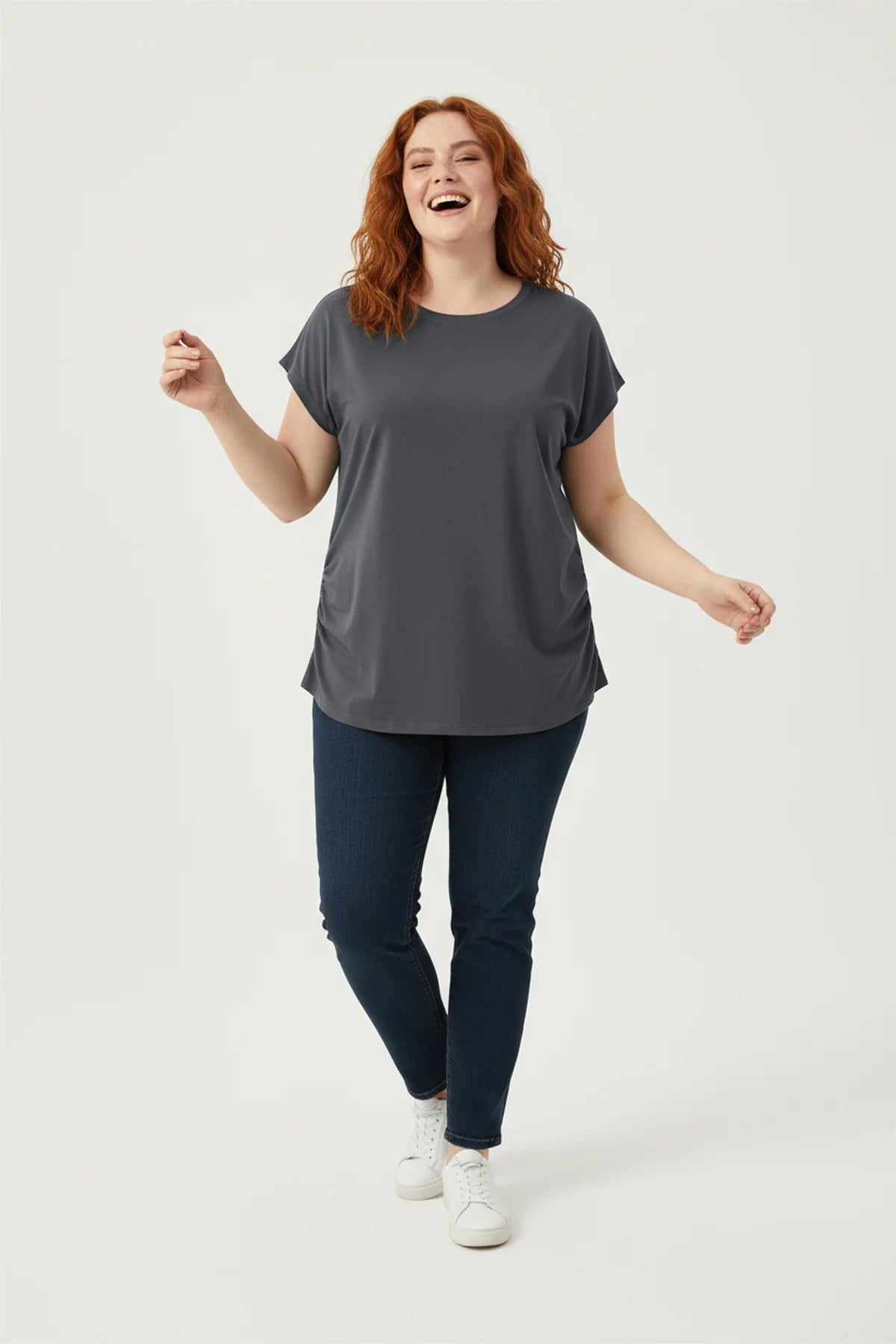 Gerafftes T-Shirt