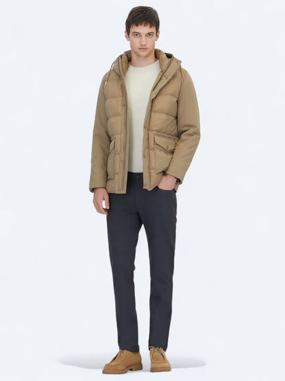 Buff Kapuzen Casual Weben Mantel