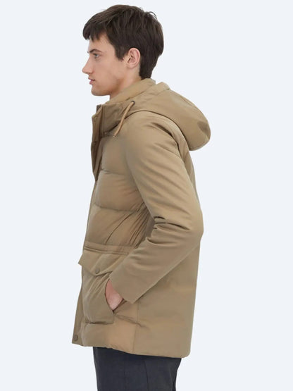 Buff Kapuzen Casual Weben Mantel