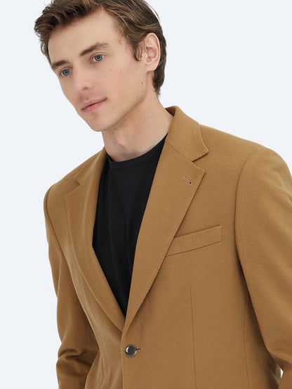 Buff Schlichte Moderne Wolljacke