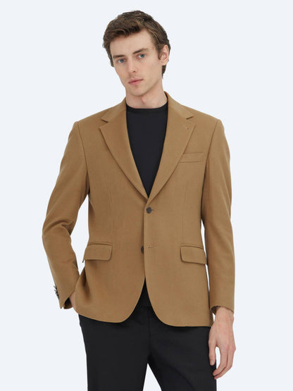 Buff Schlichte Moderne Wolljacke