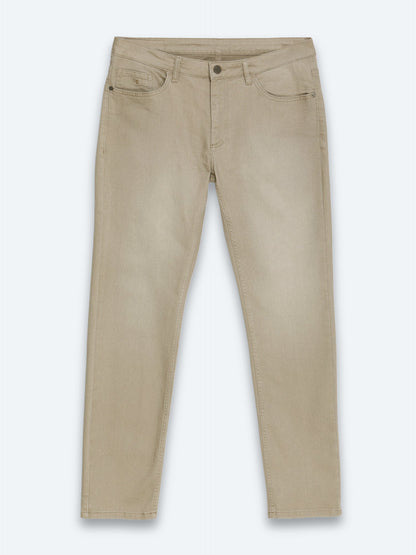 Buff Slim Fit Denim Baumwollhose