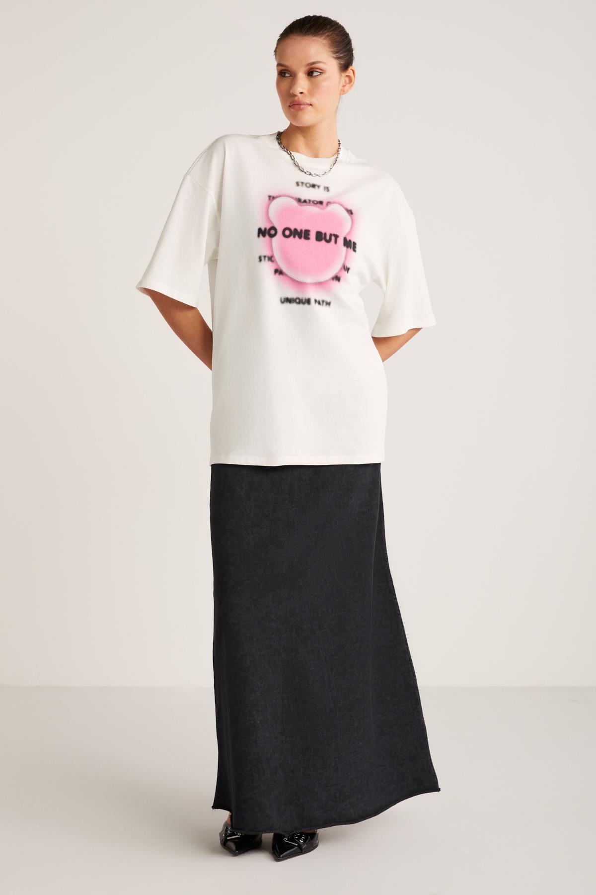 ETHIQUET Damen Bio Oversize T-Shirt Ecru