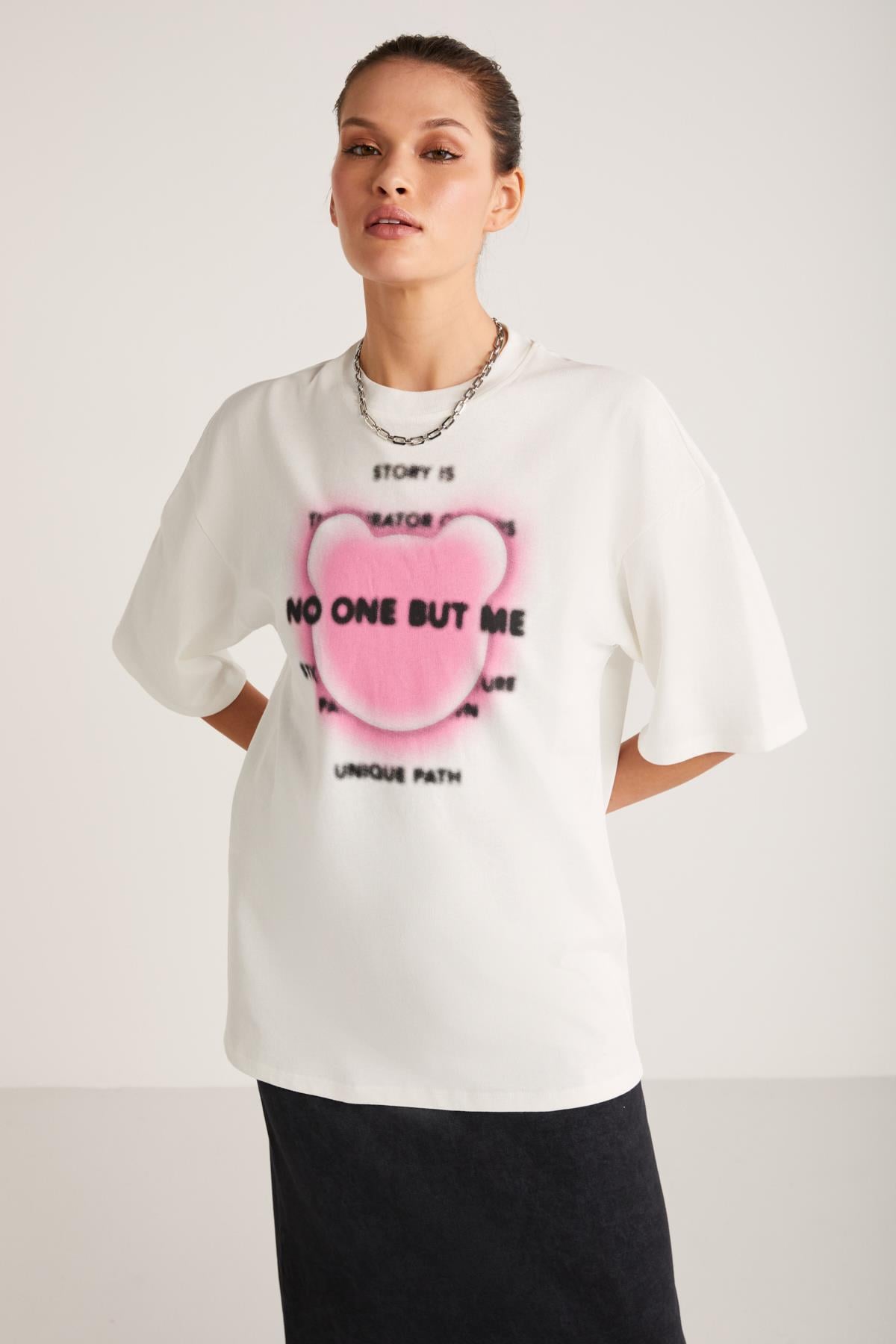 ETHIQUET Damen Bio Oversize T-Shirt Ecru