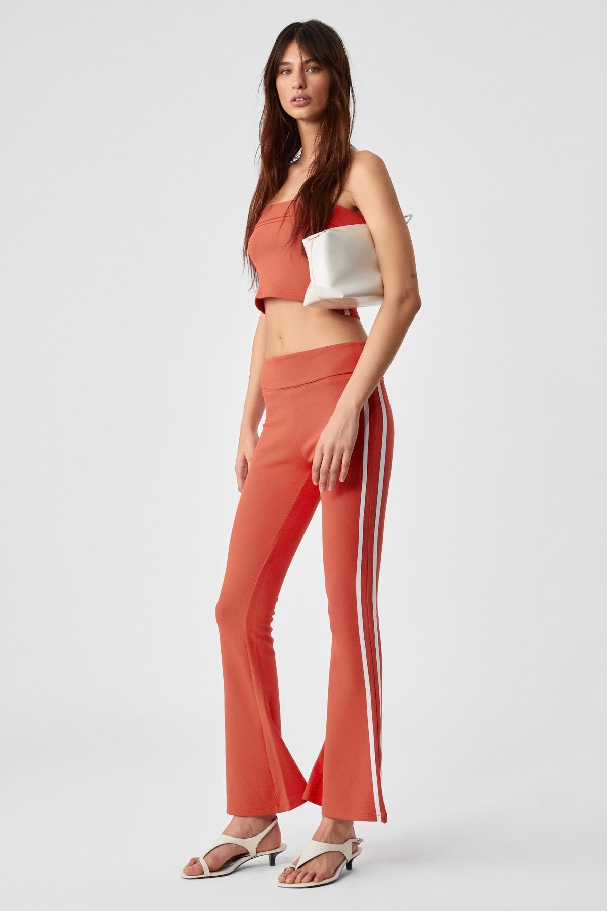 ETHIQUET Damen ärmelloser Slim Bustier Rot