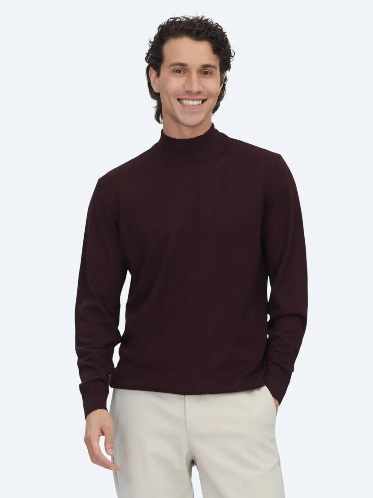 Burgunder Strickpullover