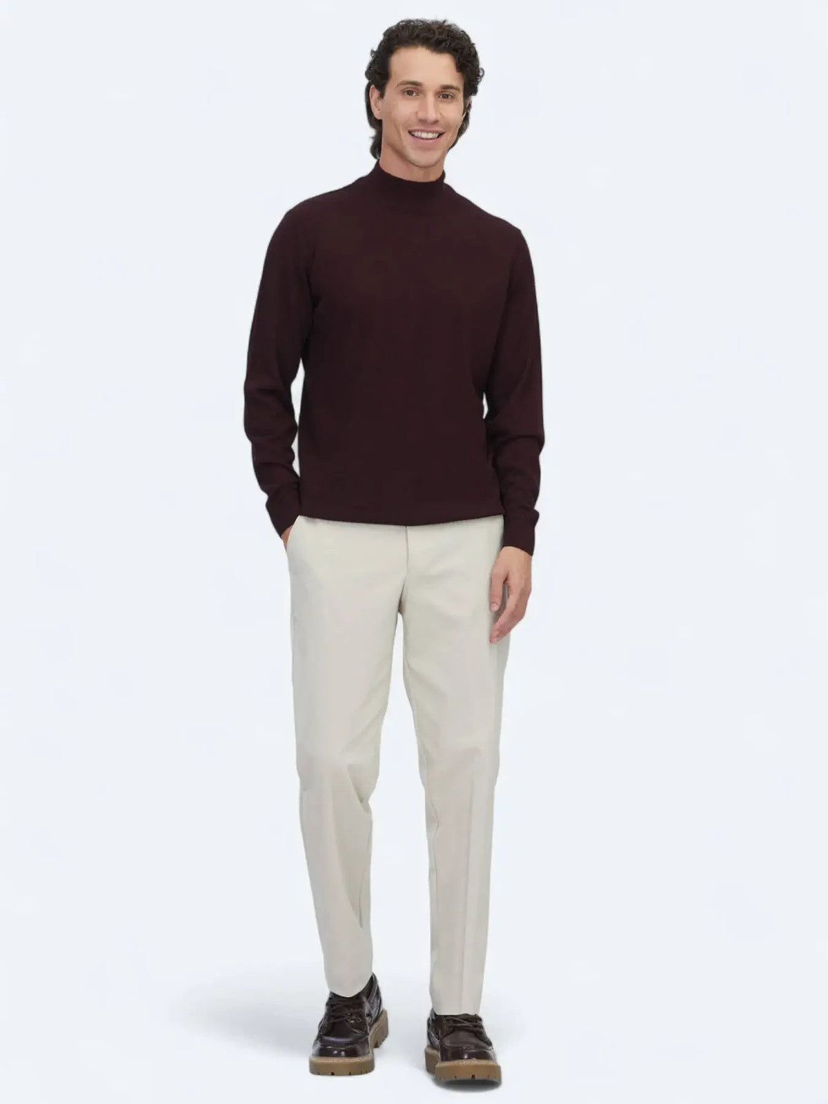 Burgunder Strickpullover