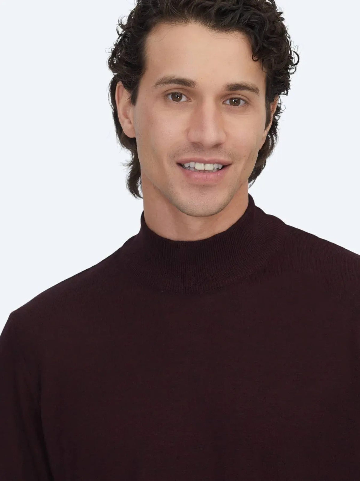 Burgunder Strickpullover