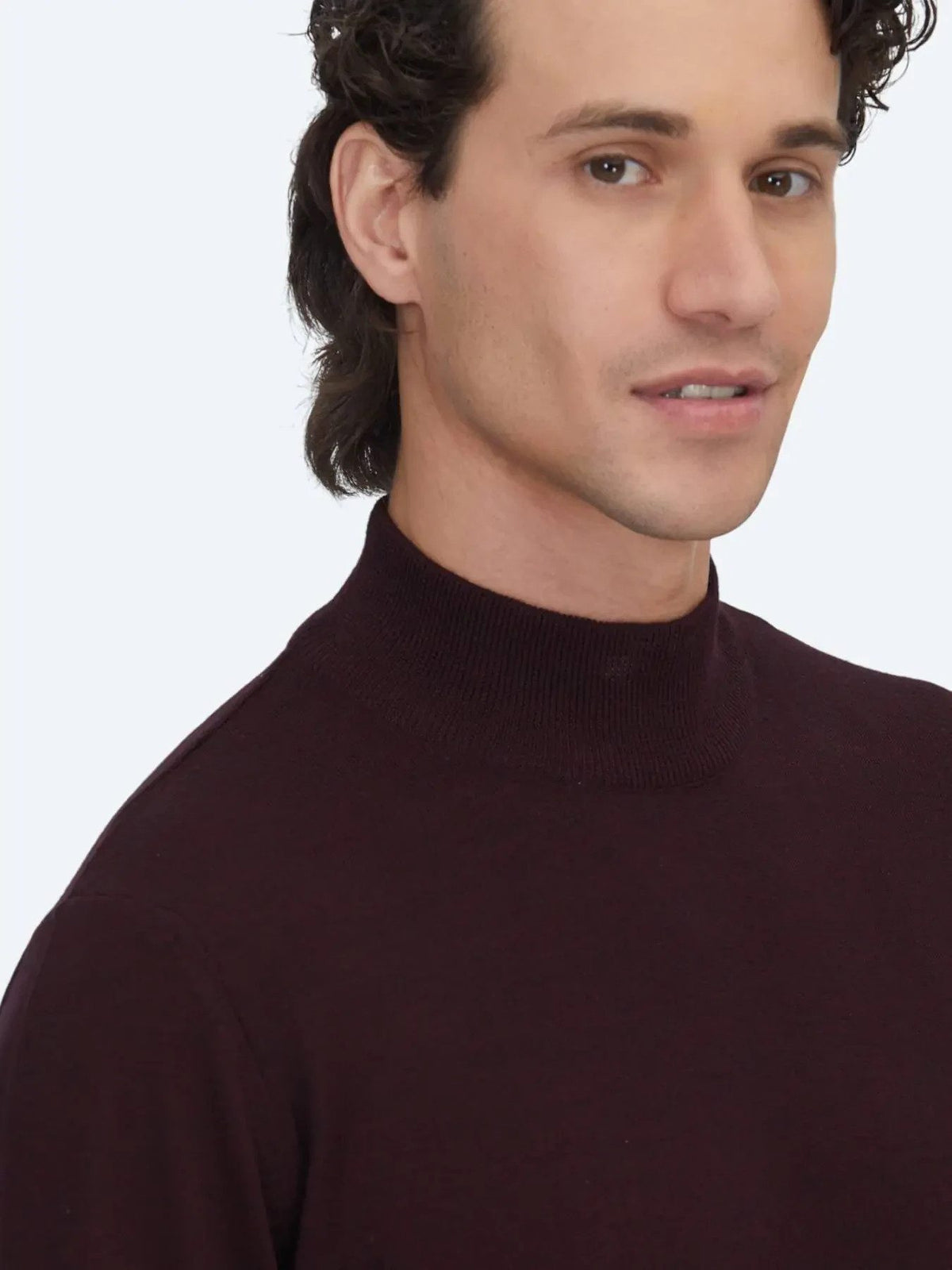 Burgunder Strickpullover