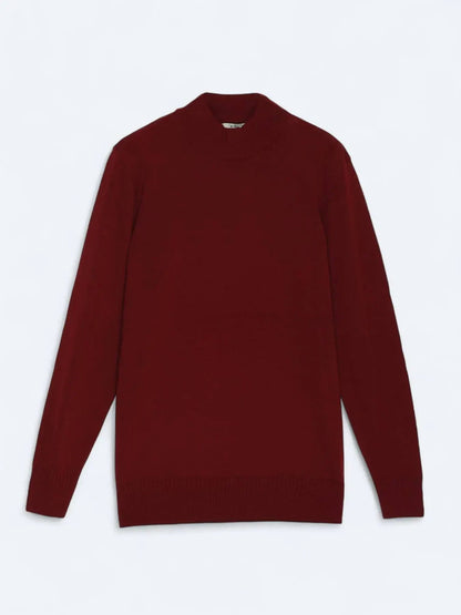 Burgunder Strickpullover