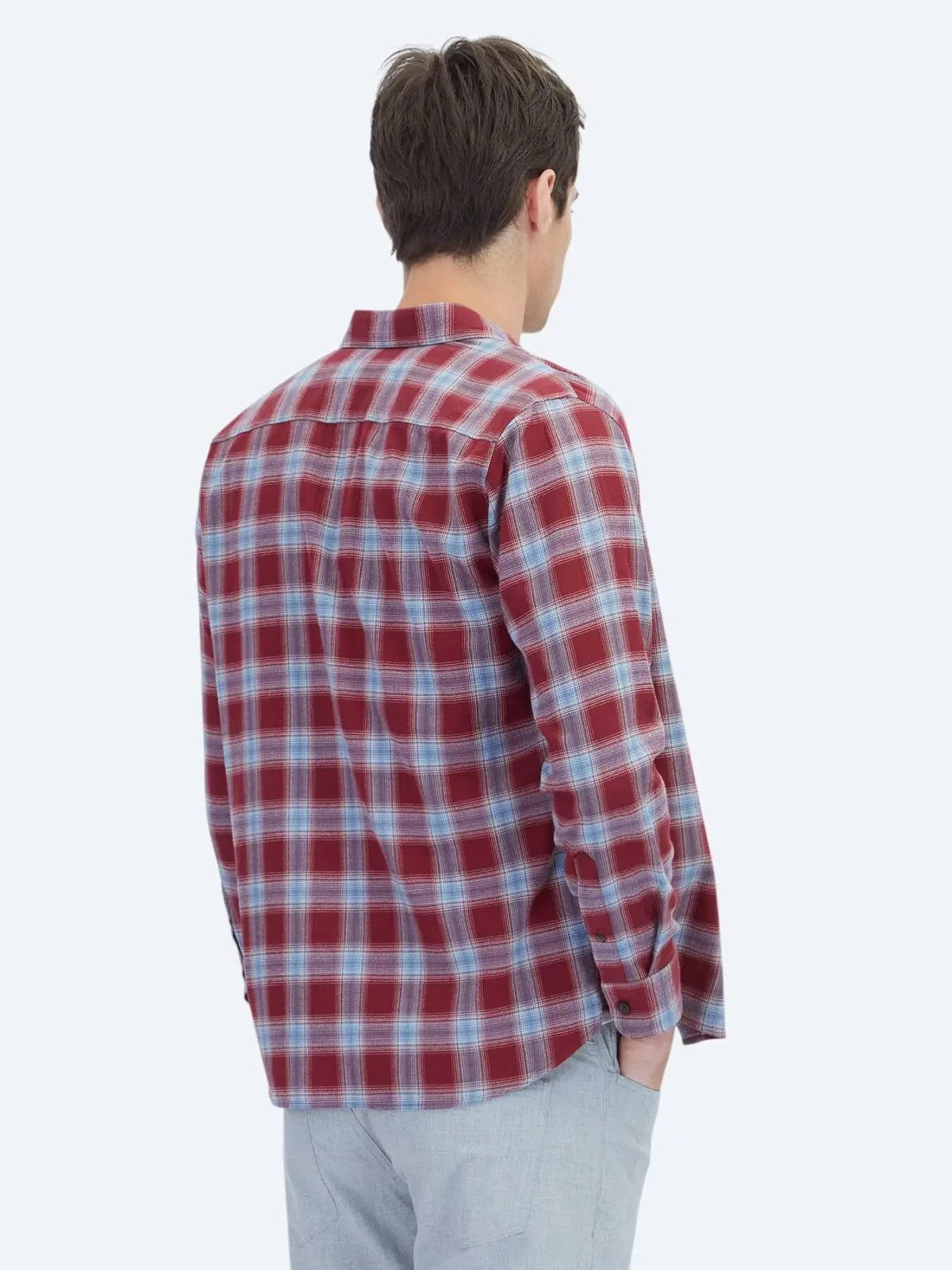 Burgunder Regular Fit Casual Hemd 100% Baumwolle