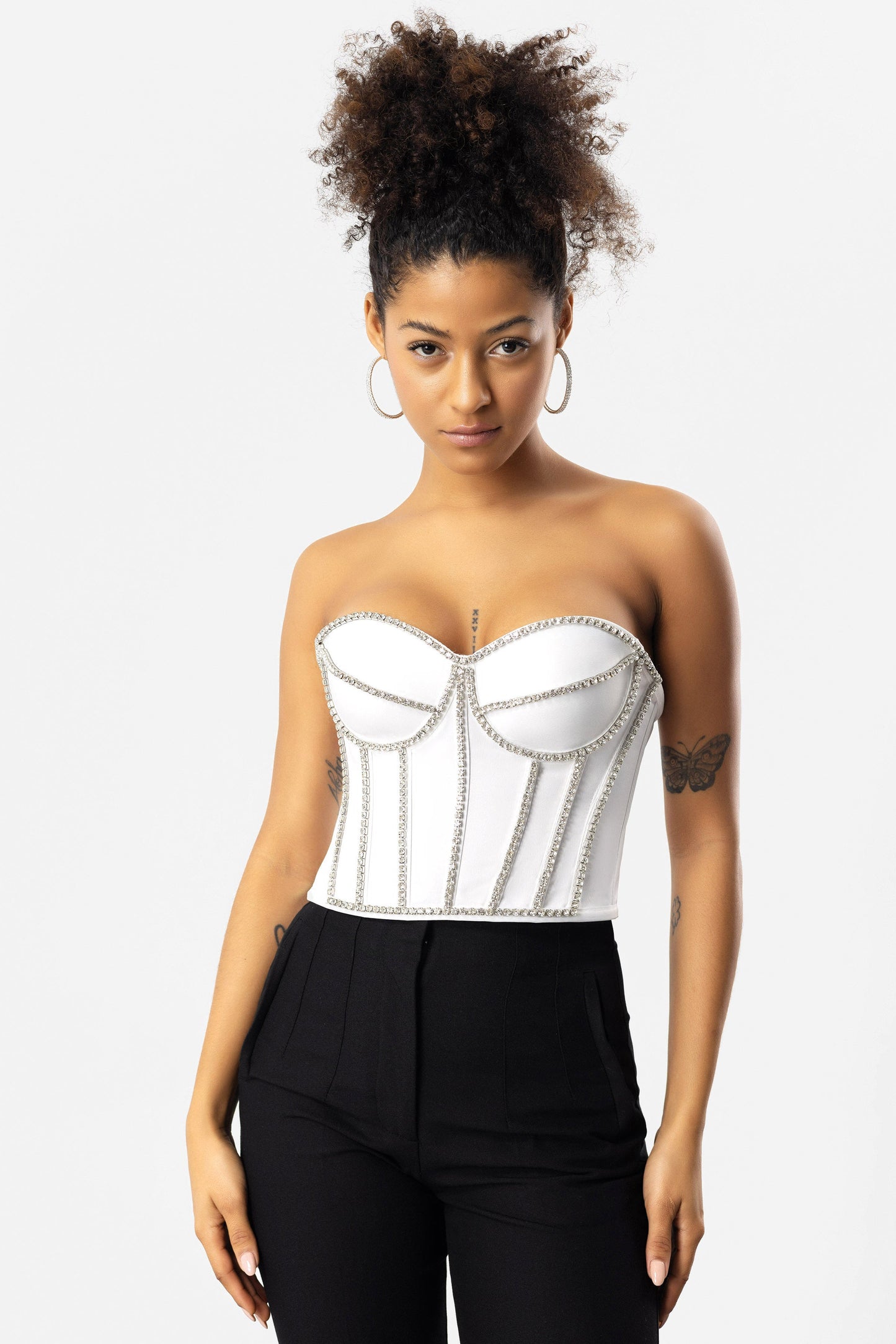 Bustier mit Steinmuster