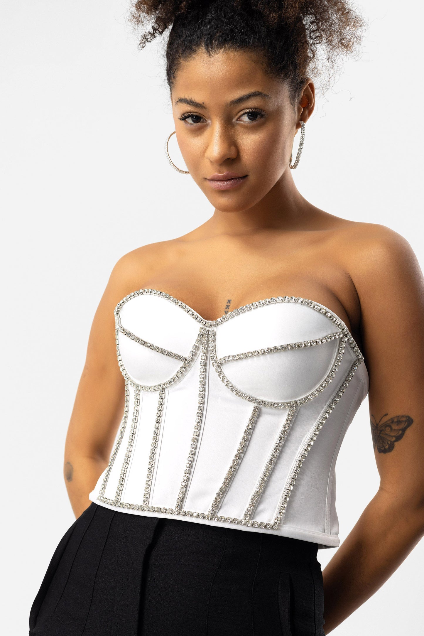 Bustier mit Steinmuster