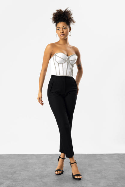 Bustier mit Steinmuster