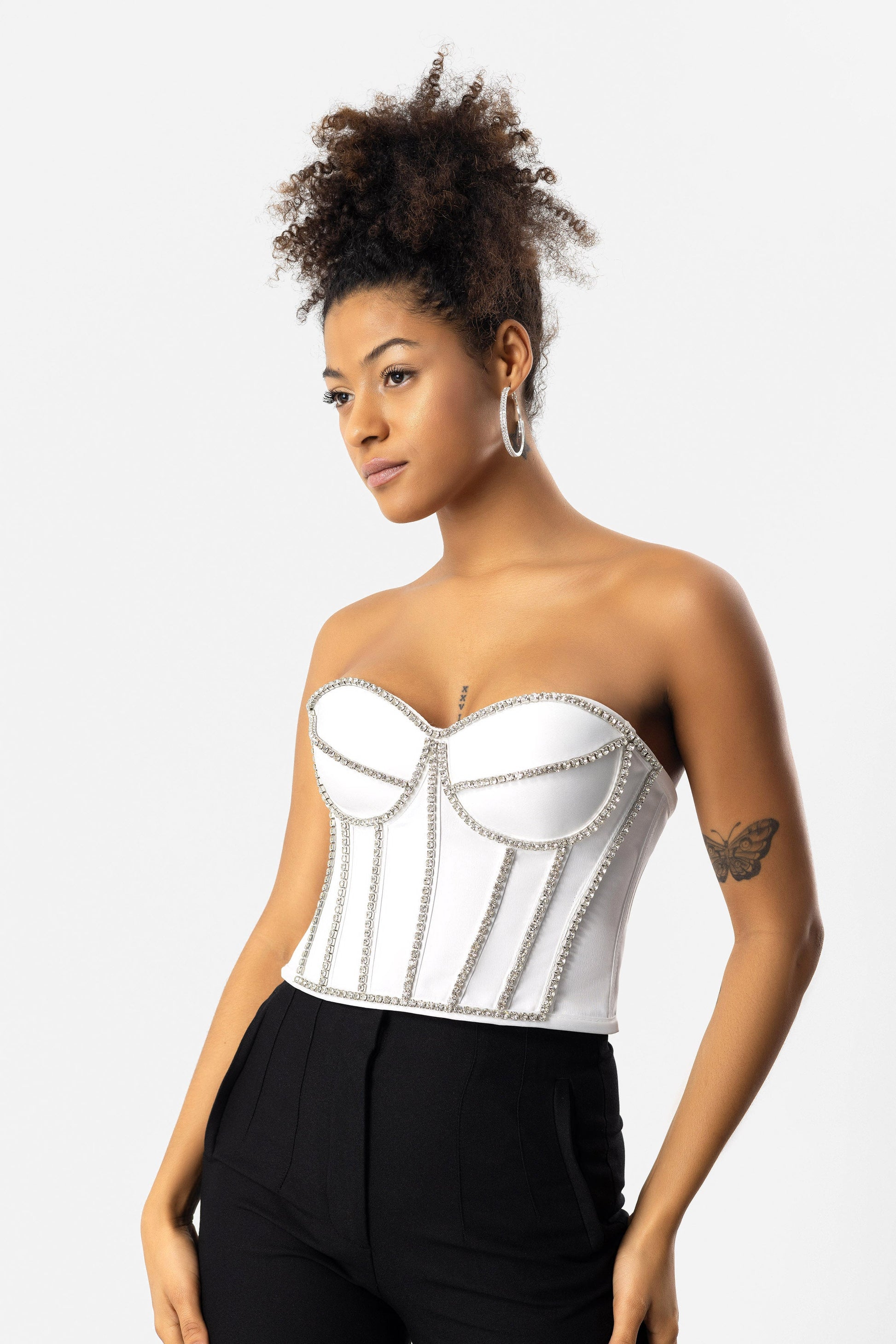 Bustier mit Steinmuster