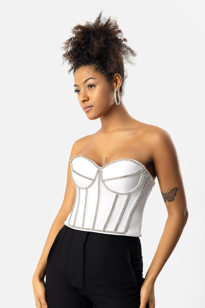 Bustier mit Steinmuster