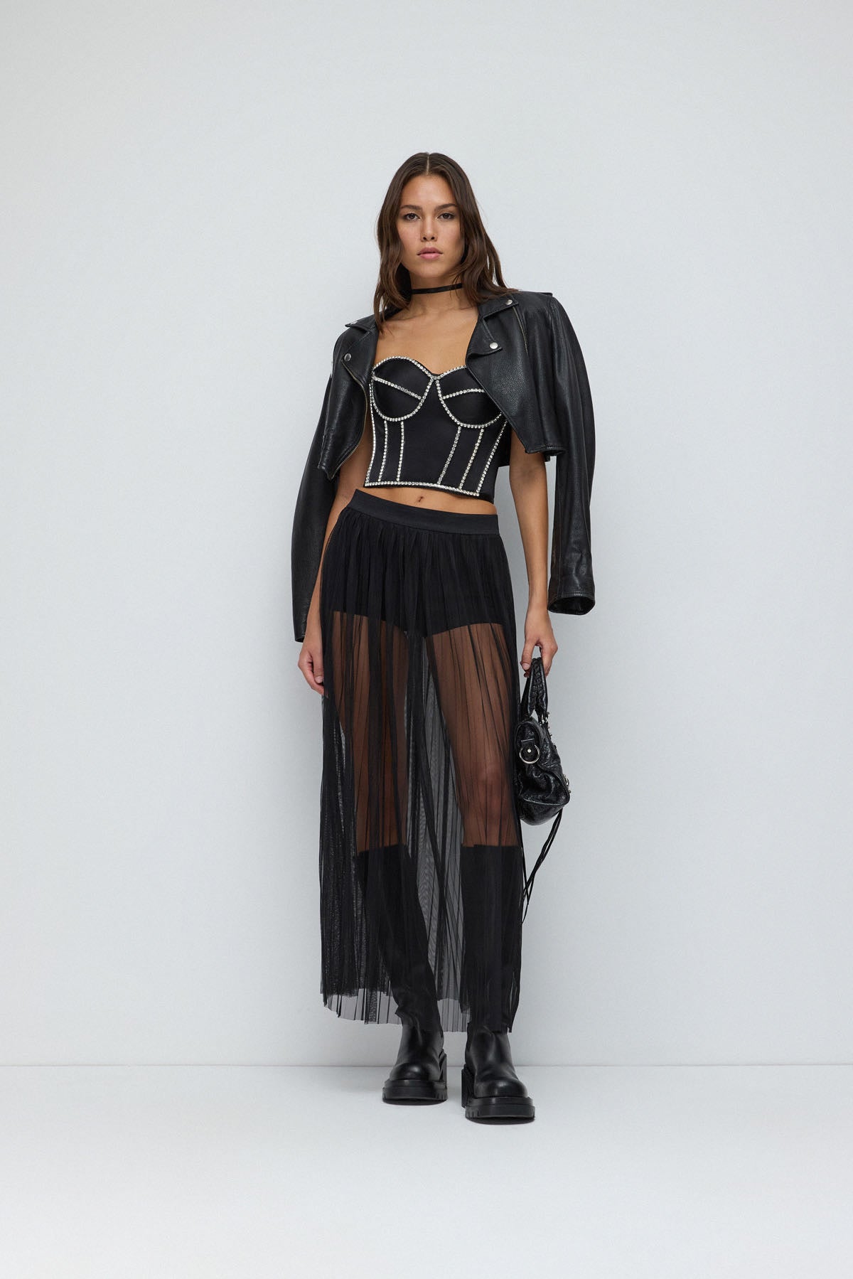 Bustier mit Steinmuster
