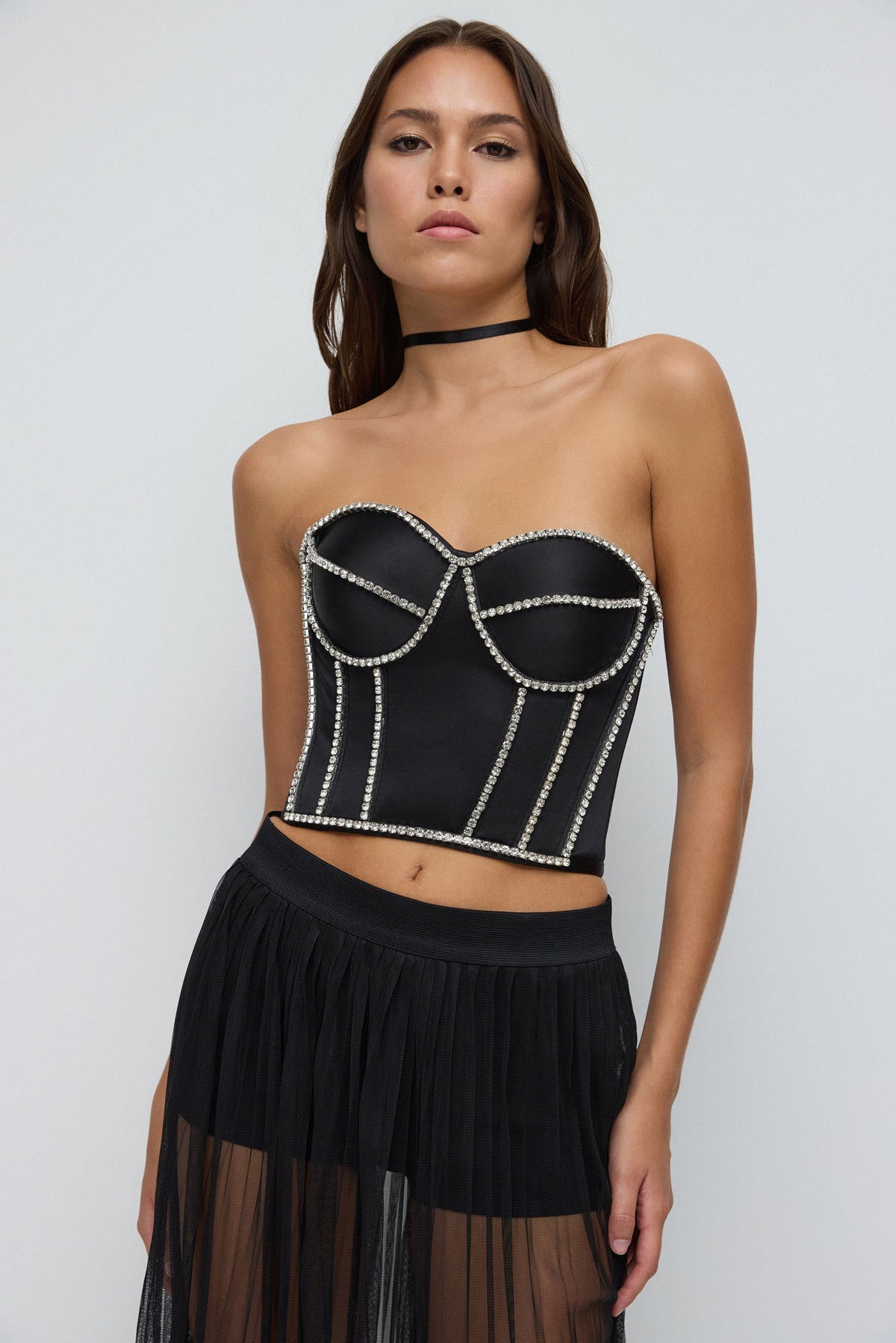 Bustier mit Steinmuster