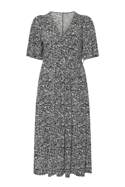 Übergrößen Blumen Wickel-Maxi-Kleid