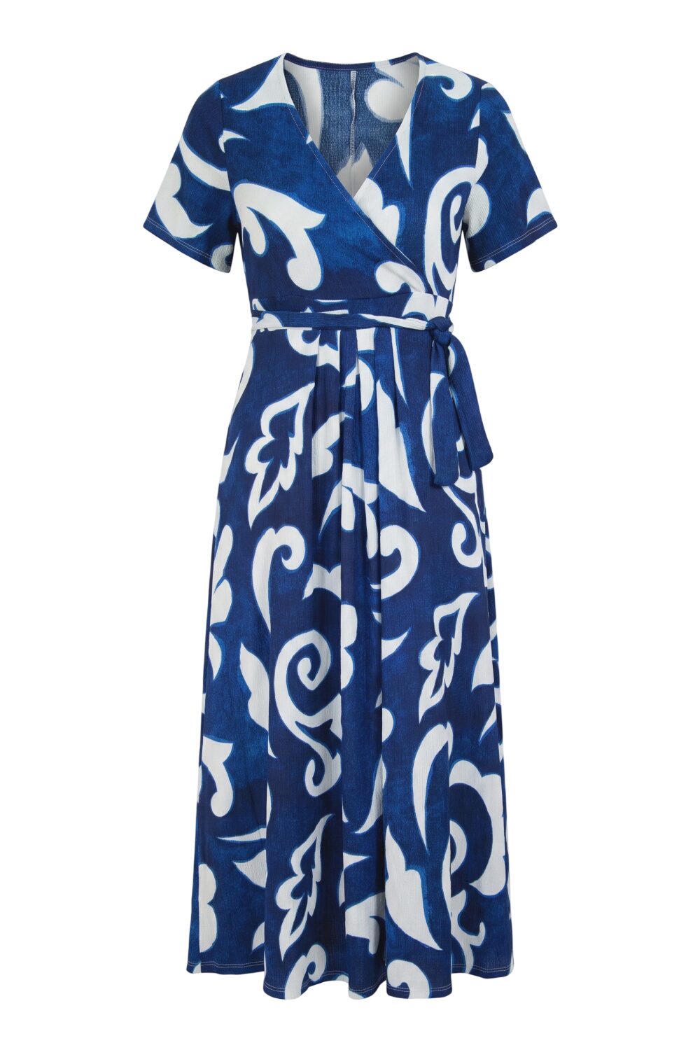 Plus Size V-Ausschnitt Maxikleid mit Muster