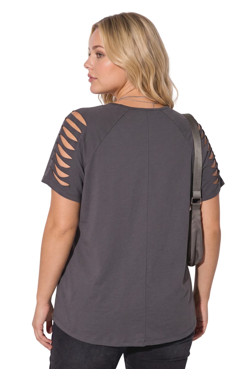 Plus Size T-Shirt mit Totenkopf-Design