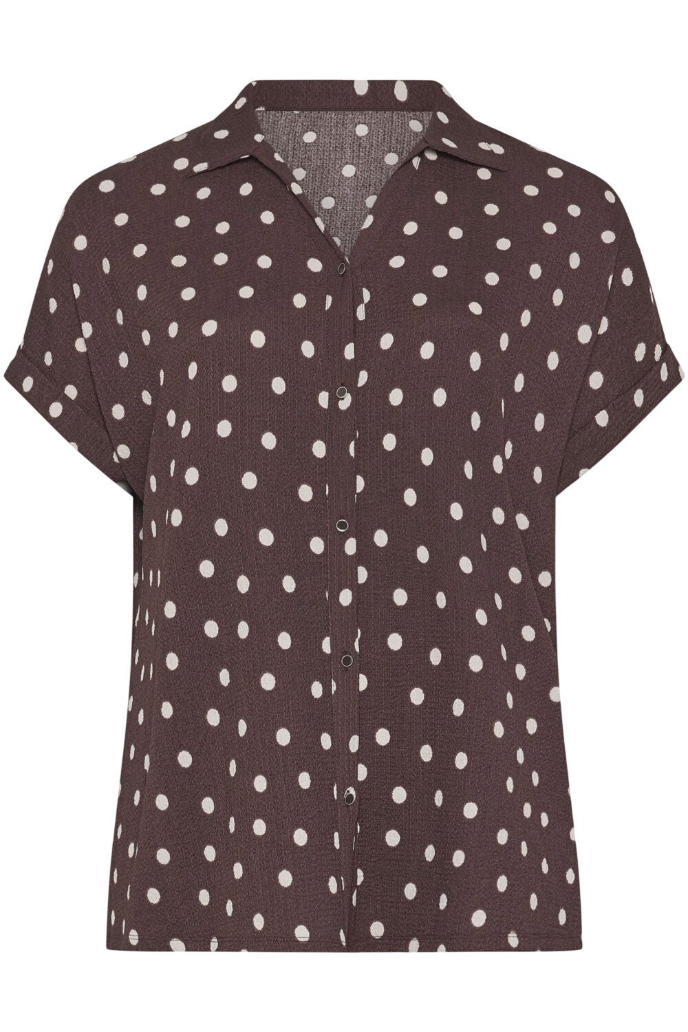 Große Größen Polka Dot Kurzarmshirt