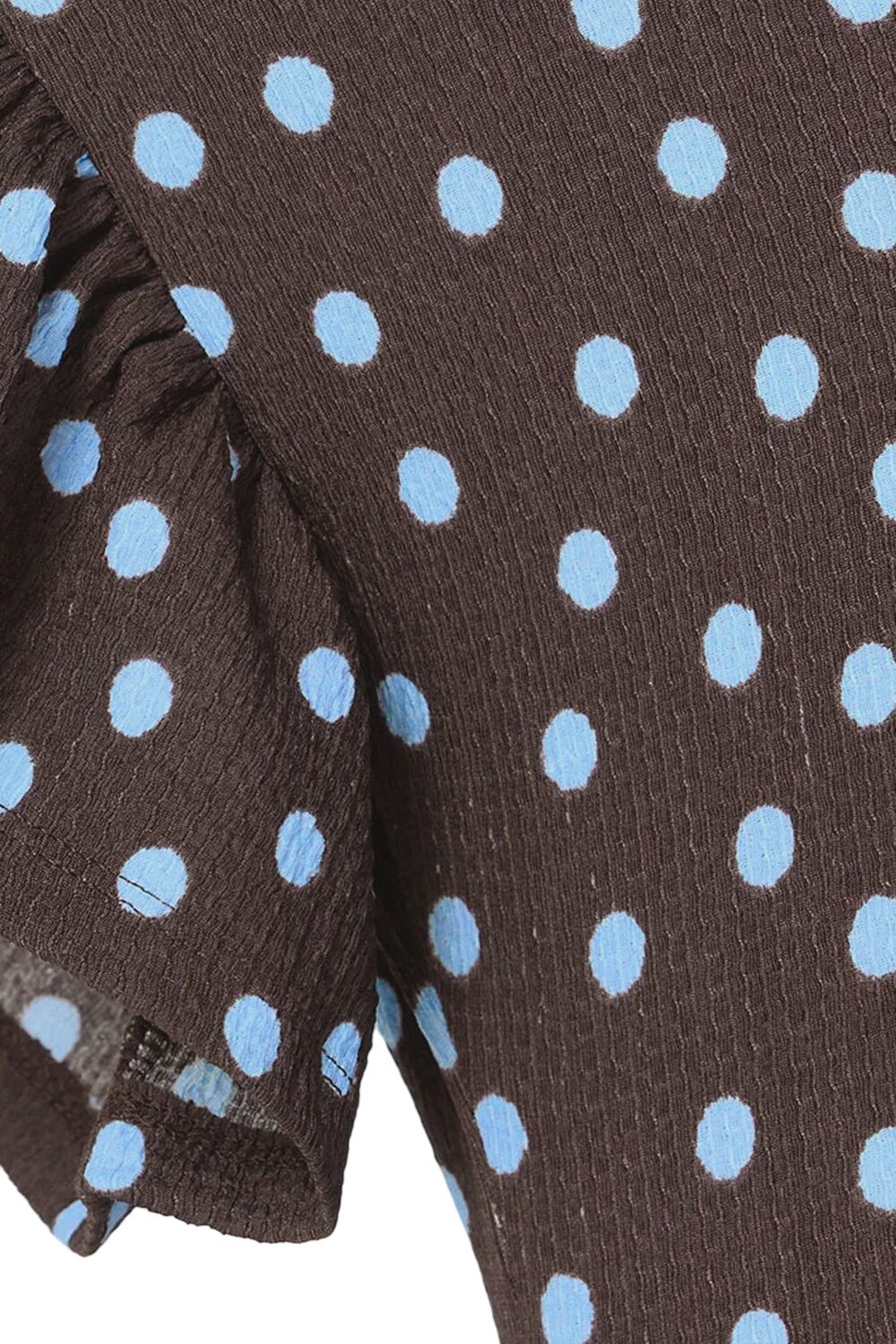 Plus-Size Punkte Rüschenkleid mit Taschen