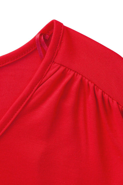 Plus Size Rundhals-Top mit Fransen