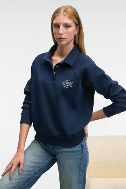 CAMIREL Damen Polo-Sweatshirt