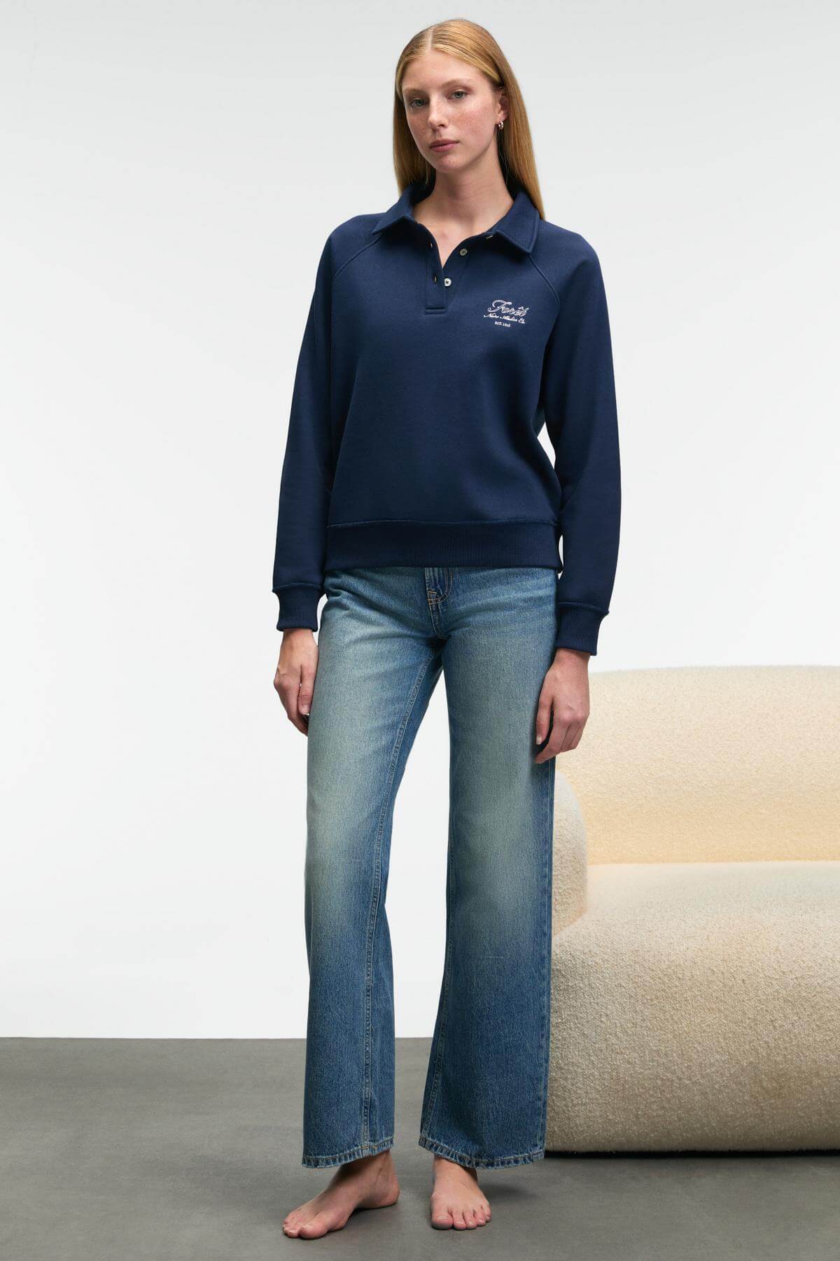 CAMIREL Damen Polo-Sweatshirt