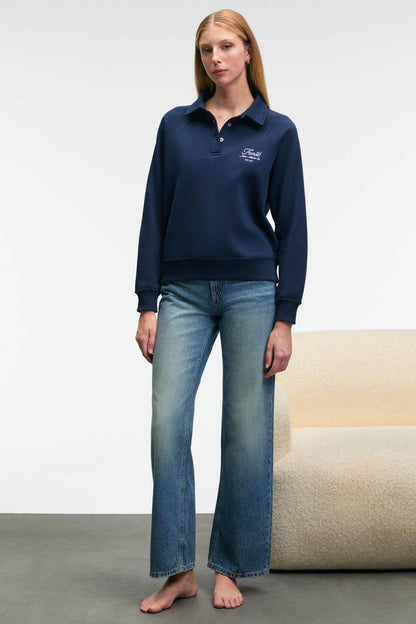 CAMIREL Damen Polo-Sweatshirt