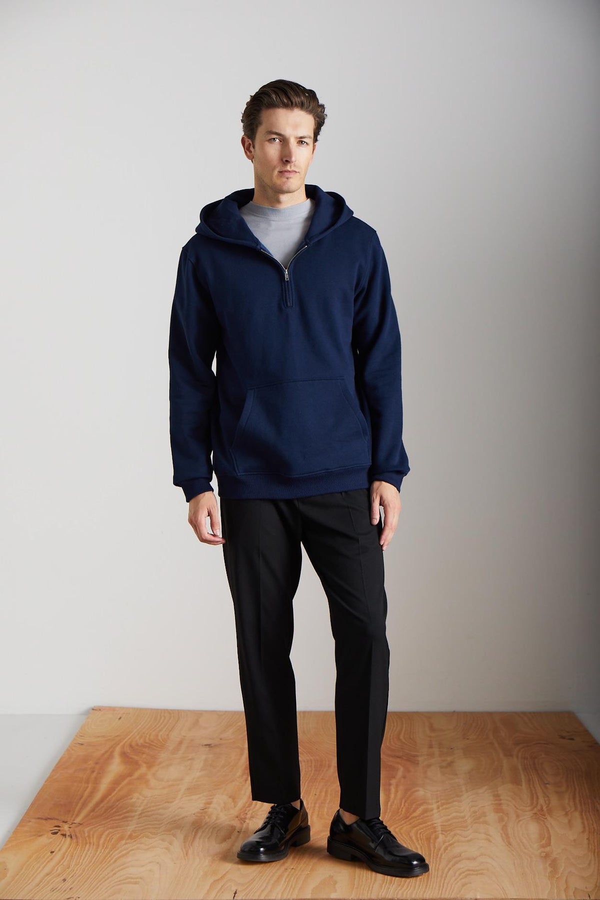 GRIMELANGE STORNIERT Herren Kapuzensweatshirt Marineblau