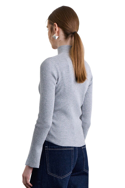 SCHWARZE STRICKJACKE MIT KREUZVERSCHLUSS