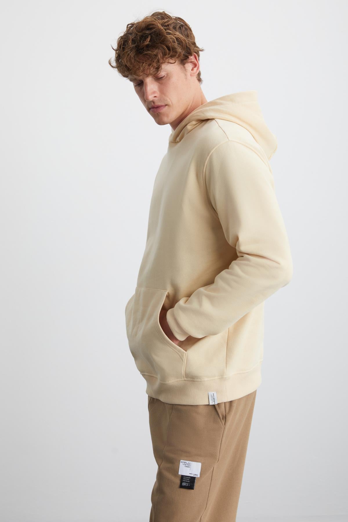 GRIMELANGE CARTMEL Herren Relaxed-Fit Hoodie Beige