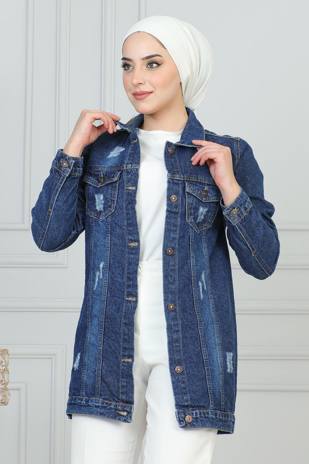 Cebi Laser Detailierte Jeansjacke