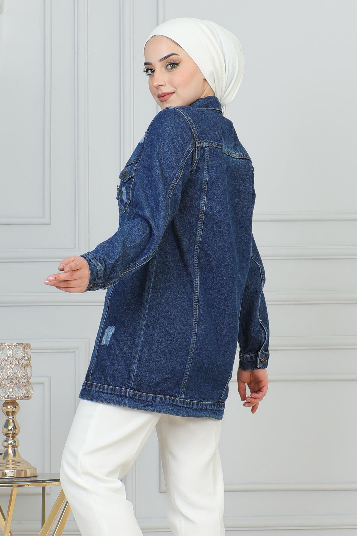 Cebi Laser Detailierte Jeansjacke