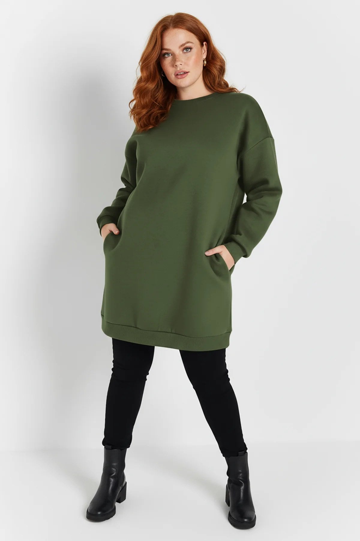 Sweatshirt-Tunika mit Taschen
