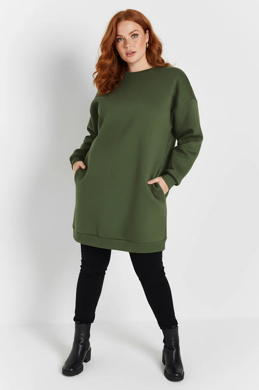 Sweatshirt-Tunika mit Taschen