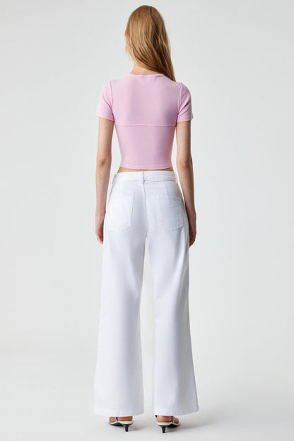 Damen Slim Kurzarm T-Shirt