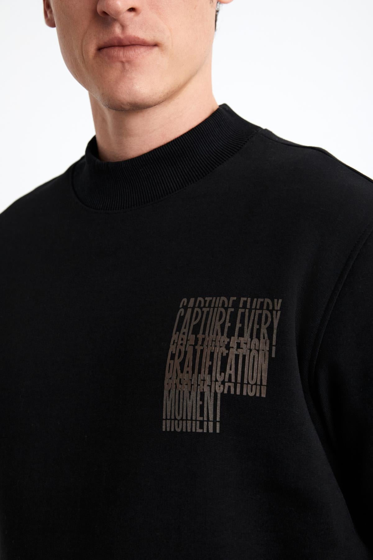 GRIMELANGE CHASEY Herren Baumwoll-Sweatshirt Schwarz