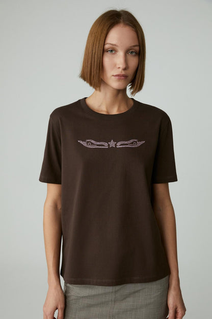 CHERIE Cropped T-Shirt Damen
