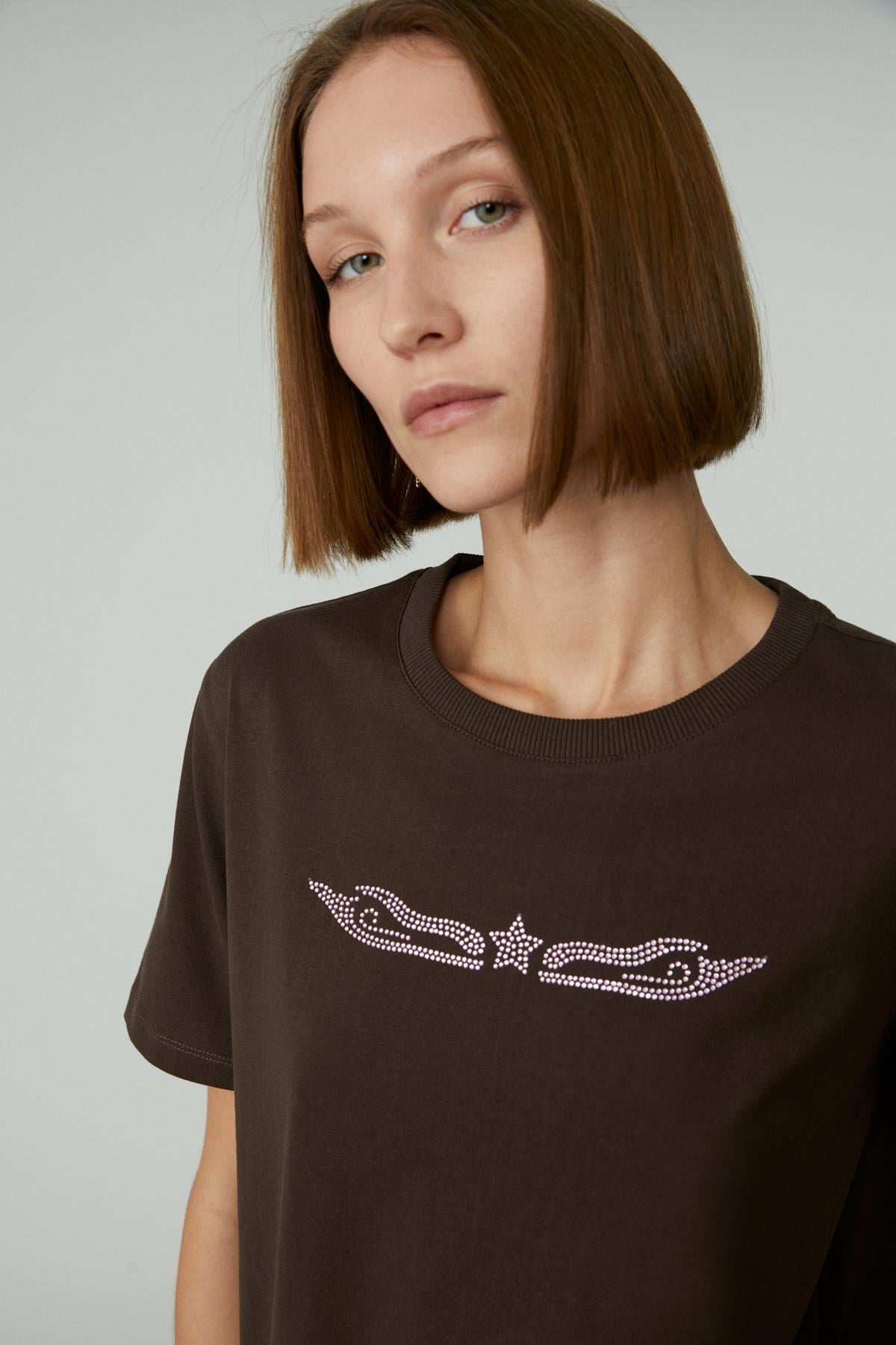 CHERIE Cropped T-Shirt Damen
